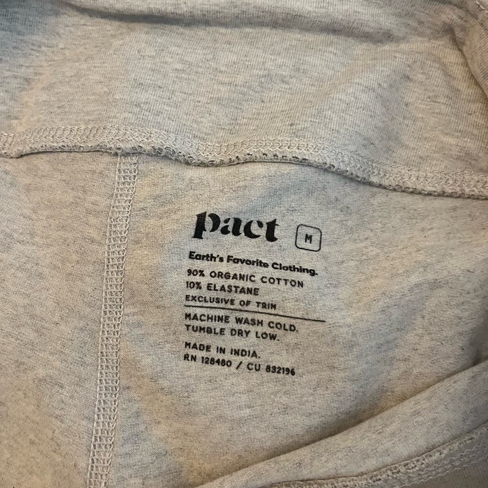 Pact Gray Organic Cotton leggings